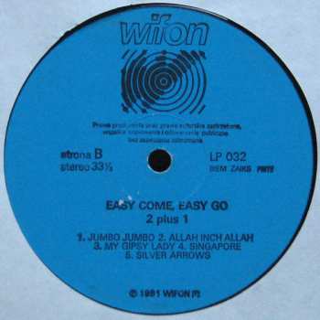 LP 2 plus 1: Easy Come, Easy Go