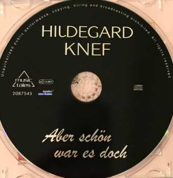 CD Hildegard Knef: Aber Schön War Es Doch