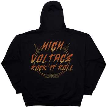 Mercancía AC/DC: Ac/dc Unisex Zipped Hoodie: High Voltage Rnr (back Print) (medium) M