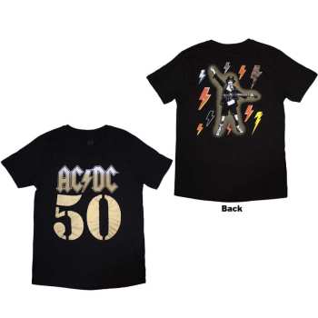 Mercancía AC/DC: Ac/dc Unisex T-shirt: Bolt Array (back Print) (small) S