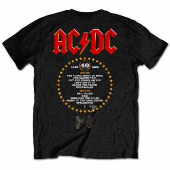 Mercancía AC/DC: Tričko Ftatr 40th Flaming  S