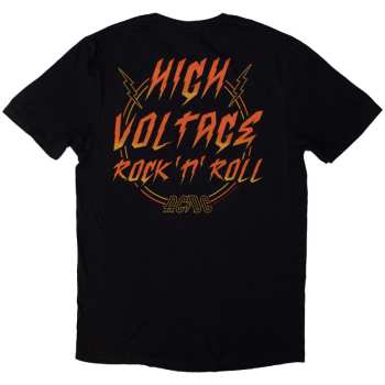 Mercancía AC/DC: Ac/dc Unisex T-shirt: High Voltage Rnr (back Print) (medium) M