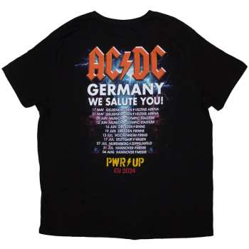 Mercancía AC/DC: Ac/dc Unisex T-shirt: Pwr-up Germany Eu Tour '24 (back Print & Ex-tour) (xxx-large) XXXL
