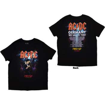 Mercancía AC/DC: Ac/dc Unisex T-shirt: Pwr-up Germany Eu Tour '24 (back Print & Ex-tour) (xxx-large) XXXL