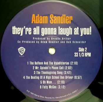 2LP Adam Sandler: They're All Gonna Laugh At You! LTD