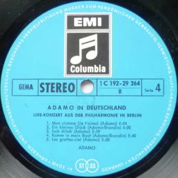 2LP/Caja Adamo: Adamo In Deutschland (Live-Konzert Aus Der Philharmonie In Berlin)