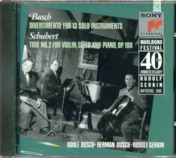 Album Franz Schubert: Divertimento For 13 Solo Instruments / Trio No. 2 For Violin, Cello And Piano, Op. 100