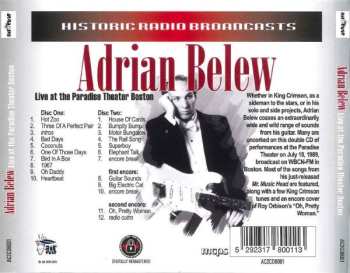 2CD Adrian Belew: Live At The Paradise Theater Boston