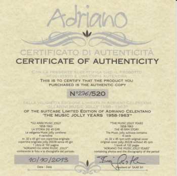 33SP/Caja Adriano Celentano: Gli Anni Music Jolly 1958-1963 - La Storia Dei 45 Giri = The Music Jolly Years 1958-1963 - The 45 Rpm Story CLR | DLX | LTD | NUM