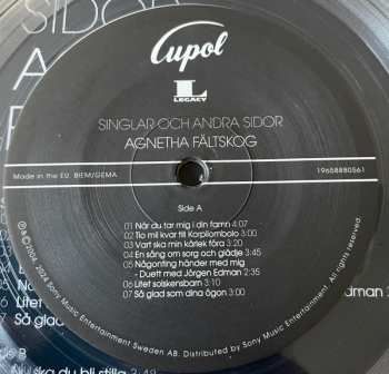 LP Agnetha Fältskog: Singlar Och Andra Sidor CLR