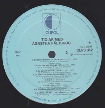 LP Agnetha Fältskog: Tio År Med Agnetha