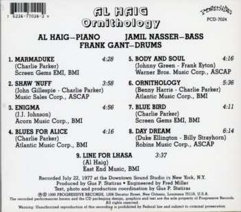 CD Al Haig: Ornithology