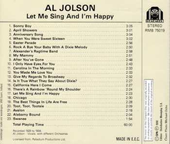 CD Al Jolson: Let Me Sing And I'm Happy DIGI