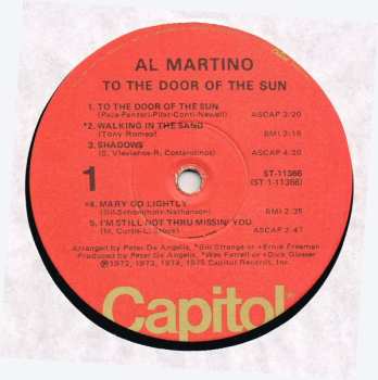 LP Al Martino: To The Door Of The Sun