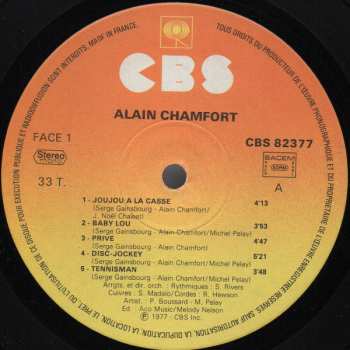LP Alain Chamfort: Rock'n Rose