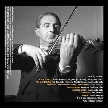 18CD/Caja Aldo Ferraresi: The Art Of Violin 1 - Aldo Ferraresi: 1923-1979 Unreleased Recordings DLX