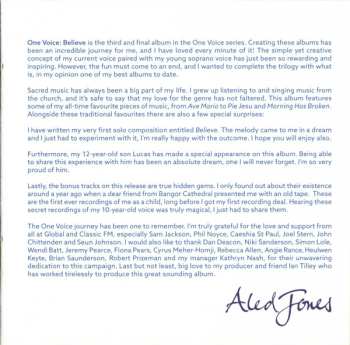 CD Aled Jones: One Voice: Believe