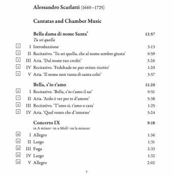 CD Alessandro Scarlatti: Cantatas & Chamber Music