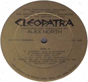 LP Alex North: Cleopatra (Original Soundtrack Album)