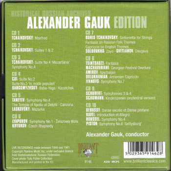 10CD/Caja Various: Historical Russian Archives • Alexander Gauk Edition Volume 2