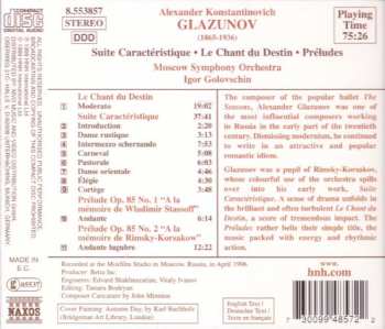 CD Alexander Glazunov: Suite Caractéristique / Le Chant du Destin - Préludes