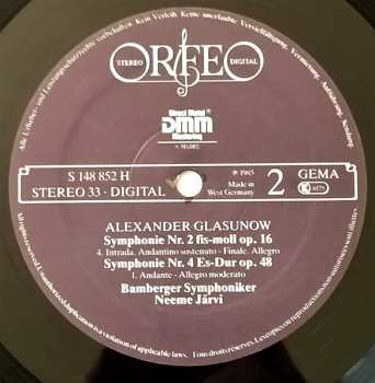 2LP Alexander Glazunov: Symphonien 2•4•7 • Konzertwalzer