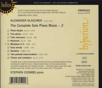 CD Alexander Glazunov: The Complete Solo Piano Music - 2