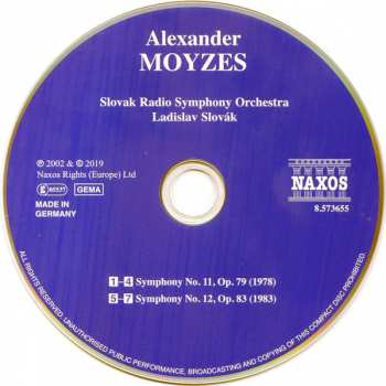 CD Alexander Moyzes: Symphonies Nos. 11 And 12