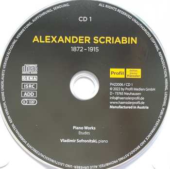 12CD/Caja Alexander Scriabine: 150th Anniversary / Piano Works
