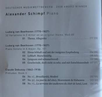 CD Alexander Schimpf: Piano Works By Mozart, Beethoven, Albéniz, Debussy & Sieber