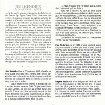 CD Alexandre Da Costa: Hendrix McCartney & Ysaye