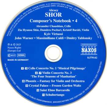 CD Alexey Shor: Composer's Notebook • 4