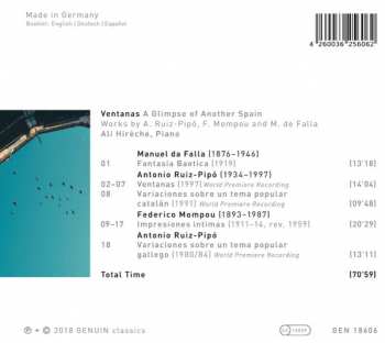 CD Ali Hirèche: Ventanas: A Glimpse Of Another Spain