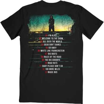 Mercancía Alice Cooper: Alice Cooper Unisex T-shirt: Road Cover Tracklist (back Print) (medium) M