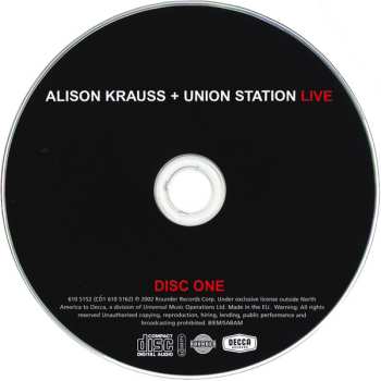 2CD Alison Krauss & Union Station: Live