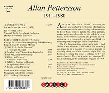 CD Sveriges Radios Symfoniorkester: Violin Concerto No. 2 / Suite From Barefoot Songs