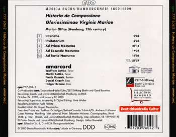 CD Amarcord: Historia de Compassione Mariae: Musica Sacra Hamburgensis 1600-1800: Marian Office, 15th Century