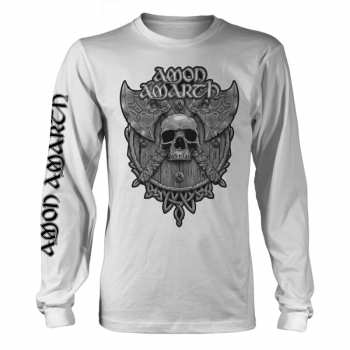 Merch Amon Amarth: Camiseta de manga larga Grey Skull (white)