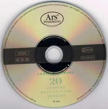 CD Anastasia Yasko: 20th Century Russian Piano Sonatas