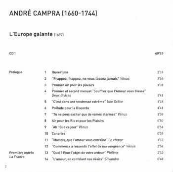 2CD André Campra: L'Europe Galante
