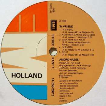 LP André Hazes: 'n Vriend