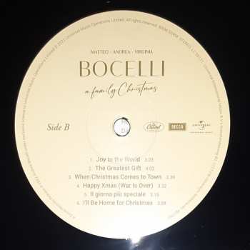 LP Andrea Bocelli: Matteo • Andre • Virginia Bocelli A Family Christmas 