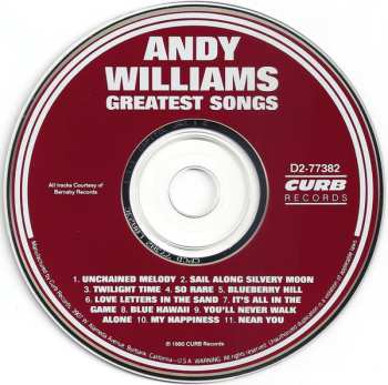 CD Andy Williams: Greatest Songs (Unchained Melody)