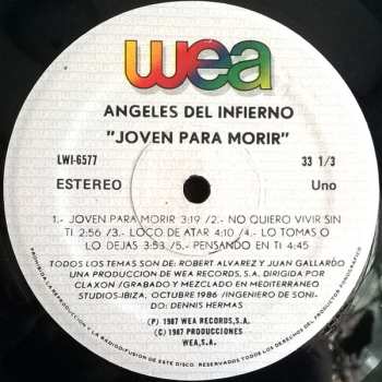 LP Angeles Del Infierno: Joven Para Morir