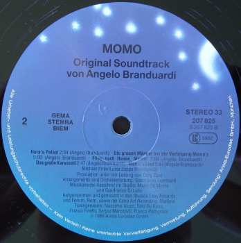 LP Angelo Branduardi: Michael Ende's Momo - Original Soundtrack