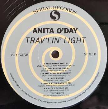 LP Anita O'day: Trav'lin' Light LTD