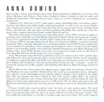 CD Anna Domino: East And West