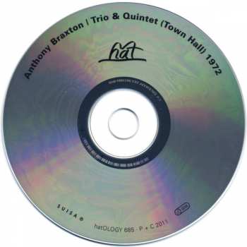 CD Anthony Braxton: Town Hall (Trio & Quintet) 1972