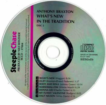 2CD Anthony Braxton: What's New In The Tradition