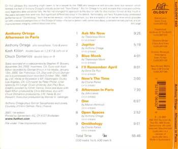 CD Anthony Ortega: Afternoon In Paris